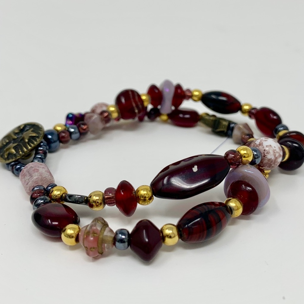 Beaded double bracelet hand made